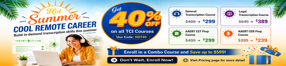 Hot Summer Sale - 40% Off TCI Courses