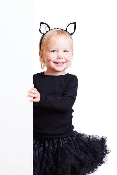 4. Simple Cat Toddler Halloween Costume for Girls