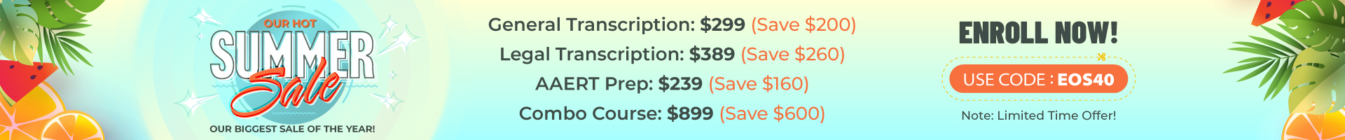 End of summer sale